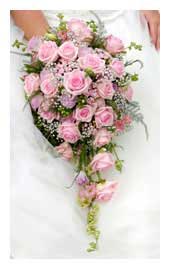 shower bouquet, cascading bouquet, trail bouquet, tear drop bouqueet - bridal bouquets
