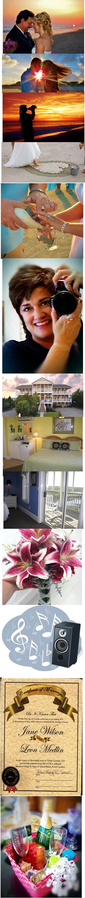 North and South Carolina Beach Wedding Packages
