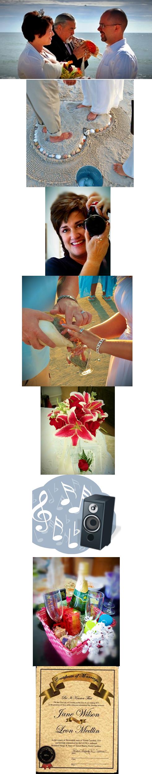 North and South Carolina Beach Wedding Packages