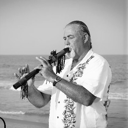 David playing flute