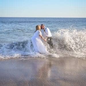 Wedding Ceremony trash the dress