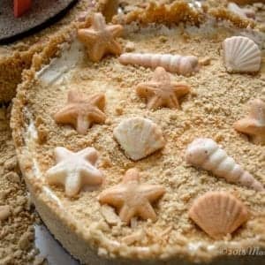 Reception cake with beach decor